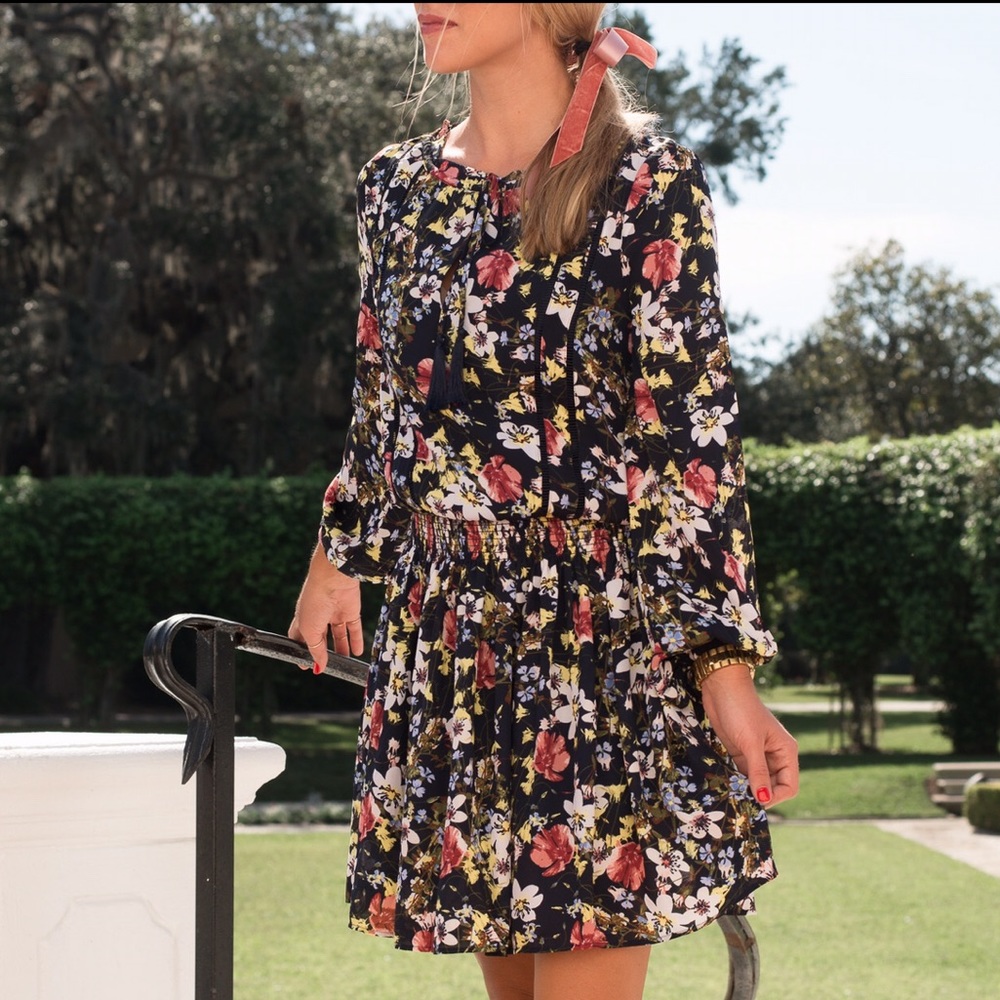 Banana Republic Long Sleeve Floral Print Dress